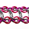 Zeela, KIT - Zeela - Aluminum, zeela bracelet kit aka on the edge chainmaille bracelet in aluminum, pink and violet jump rings